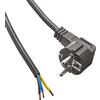 CABLEPELADO Cavo di alimentazione CEE7 | Spina Schuko a morsetti| Sezione 1 mm² | H05VV-F | Adatto per prese, prese multiple, alimentatori, portalampada | Nero | 3 metri
