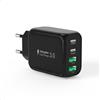 cshare Caricatore USB C, Cshare 40W USB plug multiplo 4 porte con PD & QC3.0 caricabatterie veloce, per iPhone 15/14 Pro Max/13/12/11/XR/Plus, Samsung Galaxy S24 S23 Ultra,Android Adattatore-Nero