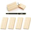 Yaxiny Confezione da 5 chiavette USB da 32 GB in legno d'acero 3.0 Chiavetta USB Flash Drive Memory Stick Data Storage Pendrive Disk