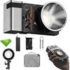 Zhiyun Molus X100 Combo 100W LED Luce video CCT 2700K~6500K CRI?95 TLCI?97 ZY Mount App Control Modalità musica Illuminazione continua con adattatore Bowens Mount + Grip Battery per Studio, YouTube