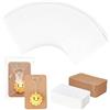 BENECREAT Schede Espositive Portachiavi 200PCS, 12x7.5 cm Schede per Esposizione di Gioielli Bianche e Marroni con Sacchetti di Cellofan da 200 Pezzi per Visualizzare Carte Portachiavi Forniture