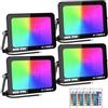 Willpower Faro LED RGB 100W Faretti LED Esterno con Telecomando Senza Spina