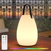 FUYO Grande lampada da tavolo per esterni, senza fili, dimmerabile, a batteria, portatile, con 8 colori, telecomando, lampada da giardino, soggiorno, giardino, terrazza, barbecue, decorazione pasquale