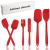 Aoligei 6 Pezzi Spatole in Silicone, Marisa da Cucina, Pennello Silicone Cucina con Rivestimento Solido Igienico, Cuocere e Miscelare in Silicone Utensili