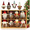 KAZATE Decorazioni Albero di Natale Ciondoli, 8 Pezzi Pigne Naturali Piccolo Gnomo Pendenti Addobbi Natalizi Regali, Fatte A Mano Bambola Folletto di Natale Decori per Camino