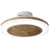BEL AIR HOME - Ventilatore da Soffitto LED 72W, Motore DC Silenzioso a 4 Velocità, Griglia Oscillante, Telecomando Incluso, 3 Tonalità di Luce 3000K-6000K, Facile Installazione, Kale Legno, Metallo