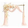 EBETA Tenda per matrimonio, decorazione a mano libera, per arco di nozze e uva a baldacchino, tenda per finestre, Mantovane in tessuto chiffon (Arancia, 70 x 600 cm)