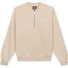 Umbro Core-Felpa da Donna con Mezza Zip Maglione, Biscotti/Bianco