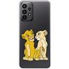 LA CASA DE LAS CARCASAS Cover per Samsung Galaxy A23 5G ufficiale del Re Leone Simba e Nala Silueta Trasparente per proteggere il tuo cellulare. Cover per Samsung Galaxy in silicone flessibile con licenza ufficiale Disney