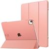 MoKo Custodia per iPad Air 13 Pollici (M3 2025/M2 2024)/ iPad PRO 12,9 (6a/5a Gen. 2022/2021), Cover Sottile con Retro in PC Rigido Traslucido, Supporta Pencil Pro/2a/USB-C, Arancia Albicocca