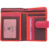VISCONTI Portafoglio da Donna in Pelle Visconti Rainbow Stile RB51 RFID blocco Prugna Multi