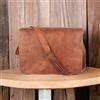 Fatto a mano Borsa a tracolla da uomo vintage 19" nuova in pelle tinta unita per laptop bo...