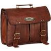 Fatto a mano Borsa da ufficio professionale vintage da uomo in pelle per laptop tracolla m...