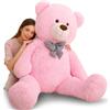 MorisMos Orso Peluche Gigante Rosa 150cm, XXL Orsacchiotto Peluche Grande Orsetto Morbido Giganti, Carini Regalo San Valentino per Lei Bambini Ragazze Fidanzata Donna Compleanno