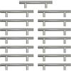 AwmnSrman Maniglie per Mobili da Cucina 15 Pezzi 96 mm Maniglie per Armadi Installazione Fori in Acciaio Inossidabile da Installazione Fori in Argento