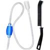 EHDWXVZM 1 pezzo Condotto per acquario, 1 spazzola, Sifone per acquario, Lavatore di sabbia, Sifone manuale, Filtro per il cambio dell'acqua per l'acquario, Set di pulizia per acquario