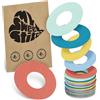 MySweetStitch - 25 x FreeStyle Libre 1 & 2 cerotti sensore, Ringpatch Ø 65mm, interno Ø 28mm, cerotto impermeabile, traspirante, delicato sulla pelle, Pastello