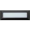 M LEDME Segnapasso Led Nero 5W da incasso a parete Rettangolare IP54 Bianco neutro 4000K M LEDME