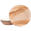 Box and tree | 25 Piatti usa e getta in foglia di palma ø18 cm| Stoviglie usa e getta ecologiche compostabili 100% | Per sera, matrimonio, compleanno, materiale palma legno, bambù