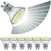 EACLL Lampadine LED GU10 6W Dimmerabile in Modo Continuo, Pacco da 6, Equivalente a Lampade Alogena 65W, 505 Lumen 6000K Luce Bianca Fredda, Faretti AC 230V senza Sfarfallio, Angolo a Fascio 120° Spot