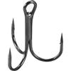 PATIKIL 2# Ami da Pesca a Tre Punte, 10pz Ami da Pesca in Acciaio Al Carbonio Ad Alta Resistenza 3X, Piegatura Rotonda con Punta a Uncino per Acqua Dolce e Salata, Nero