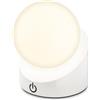 BRILONER - Mini lampada da tavolo a LED senza fili IP54 con touch, lampada comodino, dimmerabile, batteria ricaricabile e sorgente luminosa intercambiabile, lampada da esterno, 10x8x9 cm, bianco