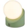 BRILONER - Mini lampada da tavolo a LED senza fili IP54 con touch, lampada comodino, dimmerabile, batteria ricaricabile e sorgente luminosa intercambiabile, lampada da esterno, 10x8x9 cm, verde