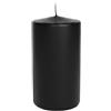 Cereria Di Giorgio - 2 Candele Cero - Diametro 8 cm Altezza 15 cm - Colore Nero - Durata 100 ore - Non profumate