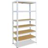 shelfplaza® 180x80x40cm HOME Scaffale metallo per carichi pesanti bianco con 6 ripiani con 145kg capacità di carico/Scaffali in metallo per garage come scaffali per ripostiglio o officina
