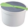 perfk Pentola a Vapore a Pressione per microonde Pentola per Pasta Antiaderente 2L Cottura a Microonde Strumenti di Riscaldamento Pentole Cottura del Riso, Verde