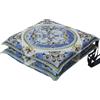 HABITA 33 HOME Cuscini Sedie Cucina Set da 2 (40x40x5cm) Cuscini per Sedie Quadrati, Coprisedia con Laccetti, Copri Sedia da Cucina Sfoderabili, Cuscino Sedia Coprisedie in Stampa Digitale (2 Giglio Bianco)