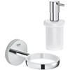 Grohe BauCosmopolitan dispenser per sapone, 40585001+40394001, BauCosmopolitan [Accessori Bagno > Portasapone]