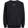 JACK & JONES Jcoedition Felpa Girocollo GC Maglia di Tuta, Pirate Black/Detail:Butterfly Print, M Uomo