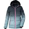 killtec Bambine e ragazze Giacca da sci/giacca da sci trapuntata con cappuccio e paraneve KSW 330 GRLS SKI QLTD JCKT, hellblau, 128, 42469-000