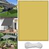 WGLF SUN Vele Ombreggianti Rettangolare 1 x 2 m Impermeabile Rete Ombreggiante con Occhielli Protezione Raggi UV HDPE Telo Ombra per Tenda Amache Picnic, Color Crema