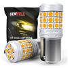 Cenmoll 382 P21W BA15S Lampadina a led giallo ambra, super luminosa 40W 2000LM Canbus senza errori 1156 BA15S 382 P21W Lampadine per auto per retromarcia di retromarcia Indicatori di direzione, 2PCS