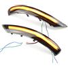 QKLsudua 2 pz Dinamico Indicatore di Direzione Della Lampada Della Luce Specchio Laterale Sequenziale Lampeggiante Compatibile con VW To-uareg 2007 2008 2009 2010
