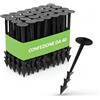 GARDENIX 40 pezzi TerraPEG XL, ancoraggio da per giardino per tessuto, estremamente stabile ancoraggio per fissaggio sicuro in terreni sabbiosi e duri