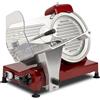 G3 Ferrari G20157 Affettatrice Professionale Emilia 250, 240 W, Lama Inox 25 cm, Affilatoio integrato, Interruttore a 2 pulsanti, Spessore taglio 0-12 mm, Piedini antiscivolo, Rosso