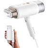 Newbealer Ferro da Stiro Verticale, Stiratrice Verticale Portatile Pieghevole, 1200W 2 Livelli di Vapore, Riscaldamento Rapido di 20s e Serbatoio dell'acqua Estraibile da 180ml per Viaggio e Casa