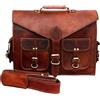WEIXIER Borsa a tracolla da uomo in pelle 18" per laptop messenger borsa a tracolla