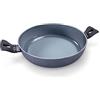 Moneta Aria Finegres Tegame antiaderente naturale 28cm, Alluminio, Grigio, anche per induzione, Made in Italy