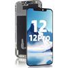 DTD Display per iPhone 12/iPhone 12 Pro LCD 6.1 di ricambio per schermo touch screen 3D Touch Digitizer (Non viene fornito con strumenti di riparazione)