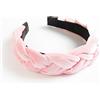 vreplrse Fascia in velluto a treccia Fascia per capelli larga stile bohémien Cerchietto per capelli da donna Fascia per la testa invernale Sport Lavaggio del viso Matrimonio, Rosa