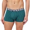 Emporio Armani Men's all Over Vertical Logo Boxer, Vert.EA Mediterr/Mar, S Uomini