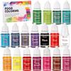 Treedoa Coloranti Alimentari a 18 Colori x 10ML,Colorante Alimentare Vibrante Concentrato Liquido per Torte Decorare,Cucinare,Biscotti,Dolci,Glassa,Uova di Pasqua,Fondente,Macaron,Slime,Insapore e Mestieri