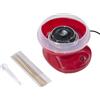HOMCOM Macchina per Zucchero Filato in PP, Acciaio Inox e Alluminio 450W 27 x 26 x 18cm Rosso
