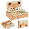 AIYAPLAY Cucina Giocattolo per Bambini 3-5 Anni con Fornello e 12 Accessori in Legno, Multicolore
