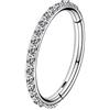 OUFER 16G 12mm Helix Piercing Hoops Acciaio Chirurgico Silver Argento Daith Trago Tragus Rook Conch Cartilagine Orecchino Nostril Piercings Naso Anello Ring Septum Clicker Donne Gioielli