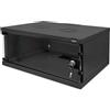 DIGITUS Armadio di rete - Rack 19 pollici 4 U - non montato - montaggio a parete - profondità 400 mm - Capacità di carico 60 kg - porta in vetro - serie SOHO - nero